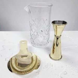 Cocktail Kingdom Double Side Jigger Strainer Yarai Style Mixing Glass Bar Tools